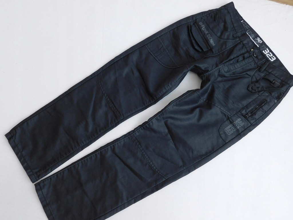 1610g73 g-funk denim EXTRA czarne SPODNIE 34S