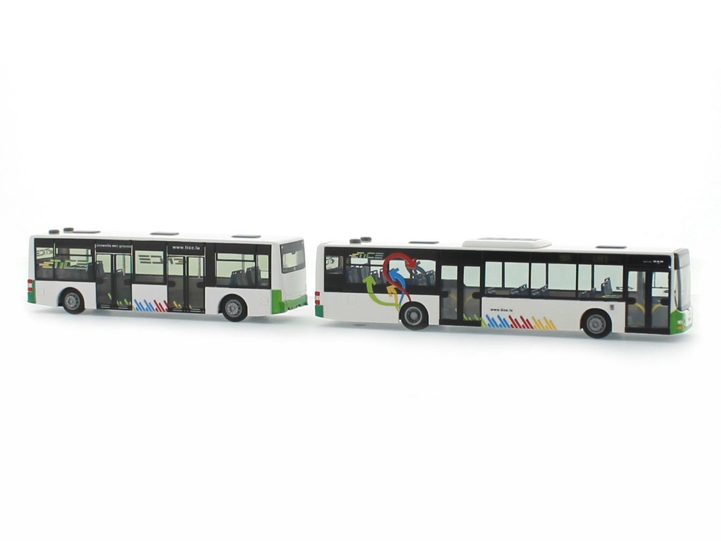 Autobus MAN Goppel Maxi-Train z przyczepą TICE H0