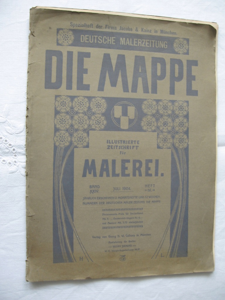 DIE MAPPE Deutsche malerzeitung. MALEREI. 1904 rok