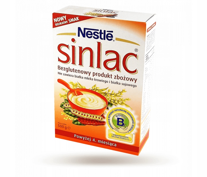 NESTLE Kaszka SINLAC - bez glutenu i mleka - 500g
