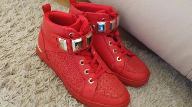 buty sneakersy czerwone Aldo blaszki 40