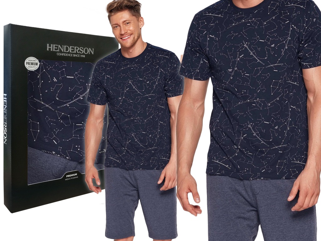 Henderson PIŻAMA MĘSKA, SPACE 35410 , BAWEŁNA, L