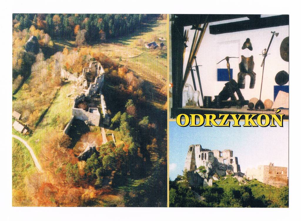ODRZYKOŃ zamek k.Krosno z lotu ptaka