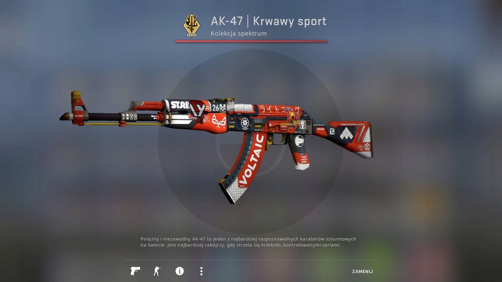 CS:GO AK-47 Krwawy sport Bloodsport MW 4/5