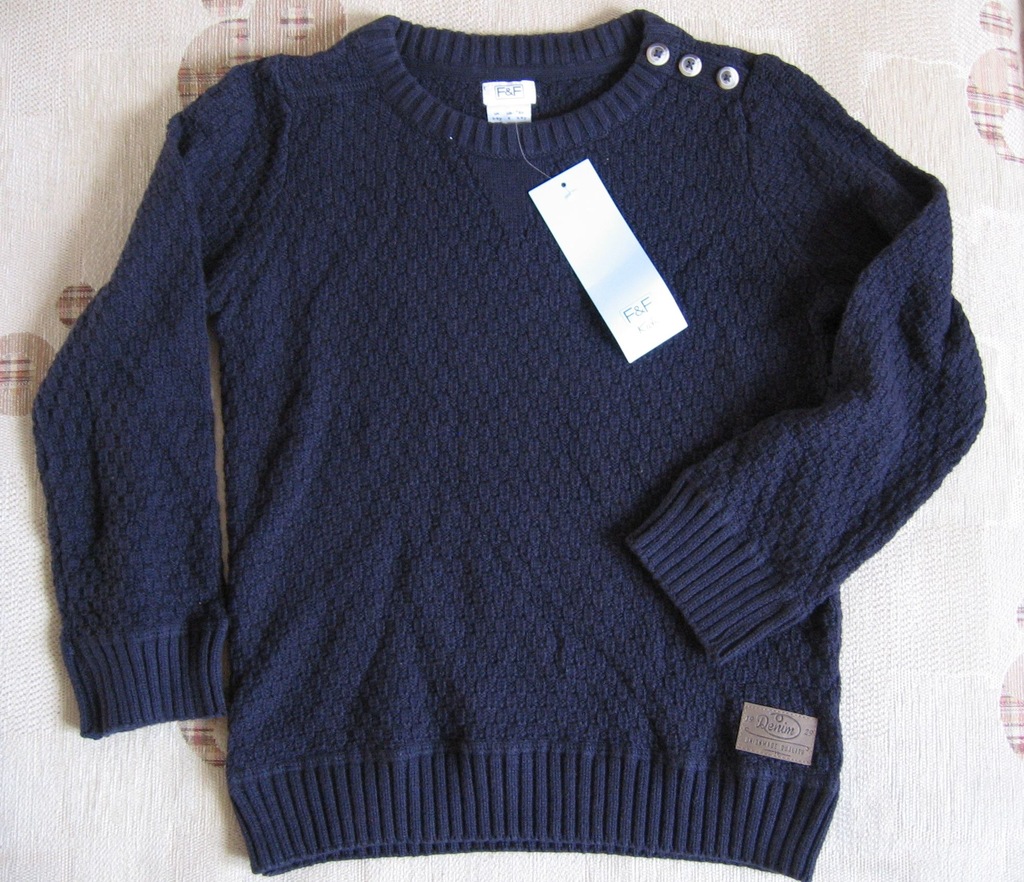 F&F modny sweterek chłopiec r. 116 NOWY