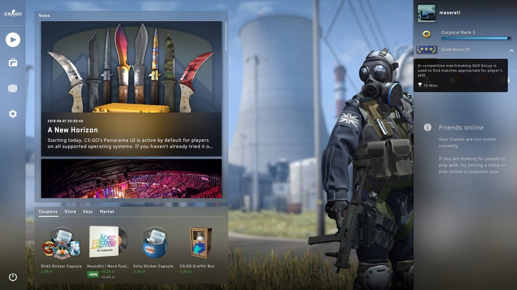Konto STEAM CS:GO ranga Gold III