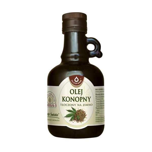 Olej konopny tłoczony na zimno 250 ml