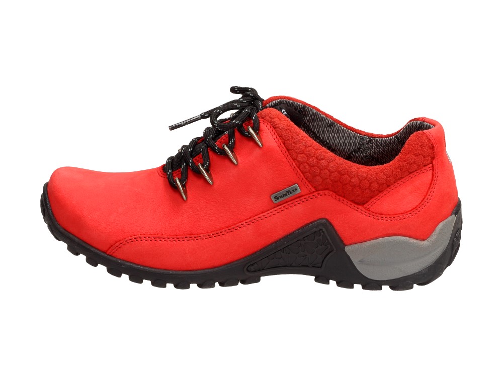 Czerwone POLSKIE buty damskie NIK 128 TREKKING r39