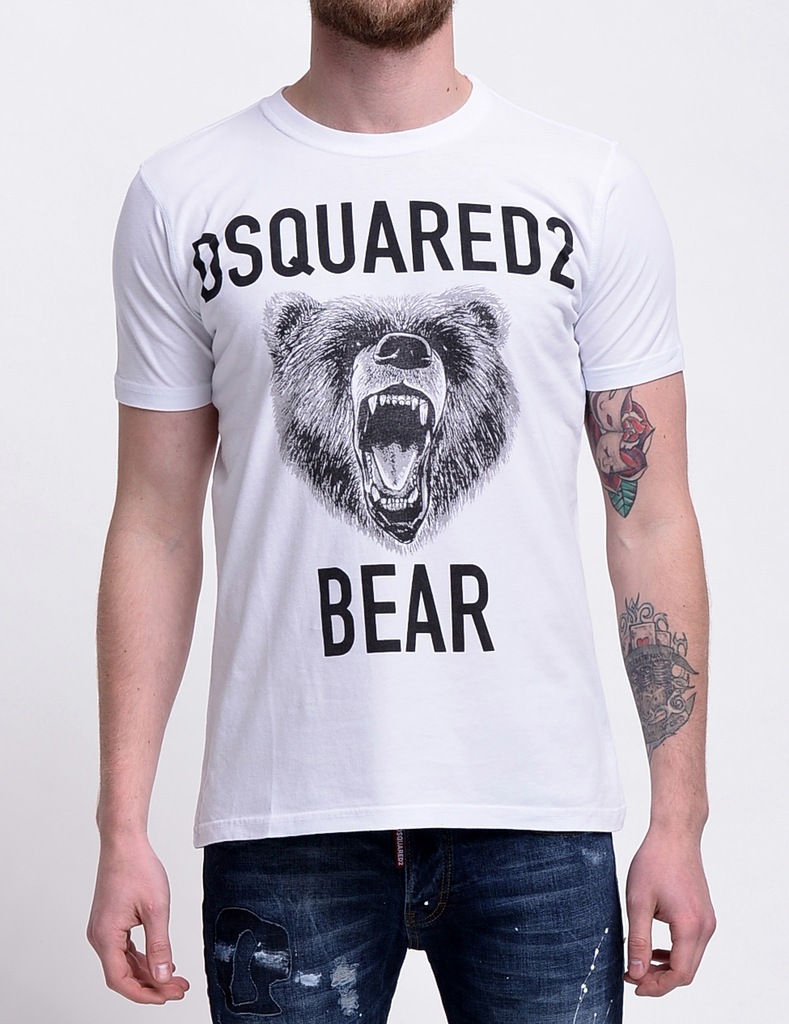 Koszulka T-Shirt Dsquared Caten Bear Slim S