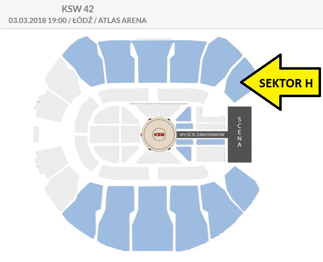 BILET-Y GALA KSW 42 -ATLAS ARENA -ŁÓDŹ -03.03.2018