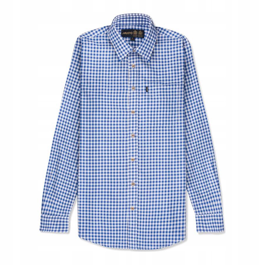 MUSTO POPLIN CHECK KOSZULA NOWA METKI __ S