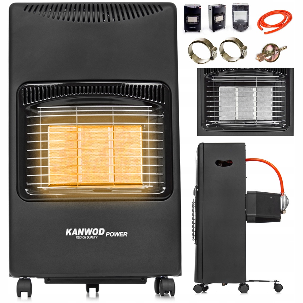 PIECYK GAZOWY PIEC NA BUTLE PROMIENNIK WĄŻ 4200W - 7594674635