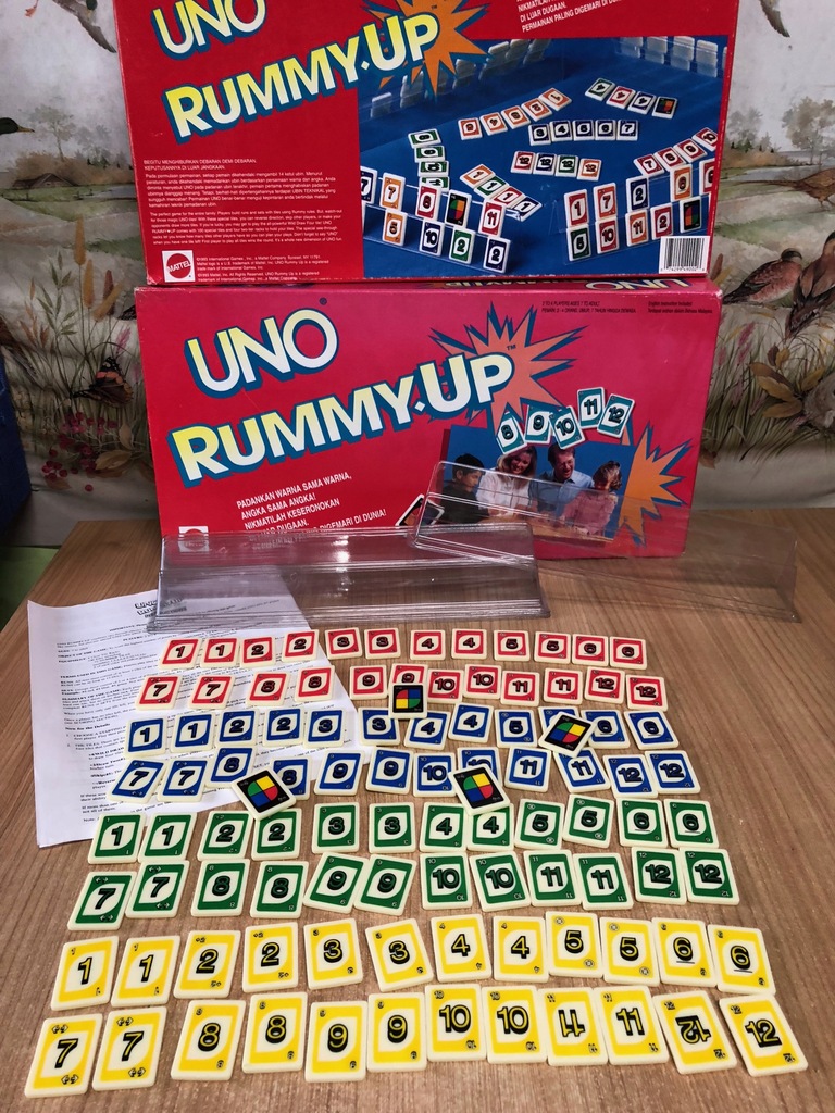 Gra UNO RUMMY UP ekstra jakość kompletna MATTEL