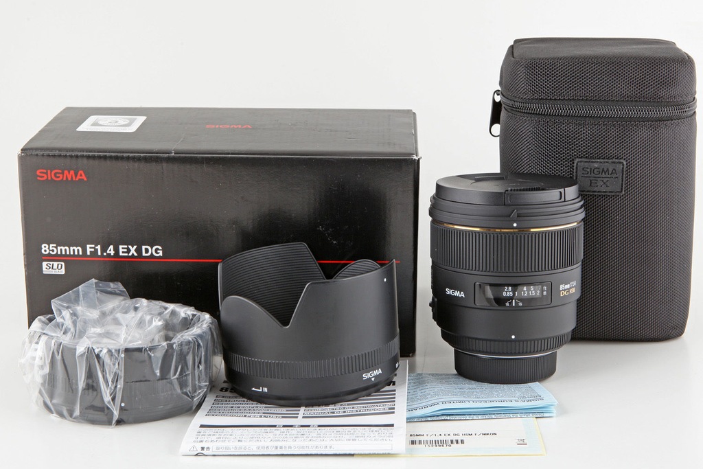 Sigma 85 mm f/1.4 EX DG HSM+osłona - Nikon - fv