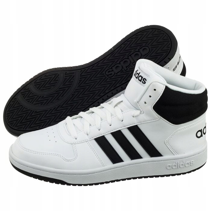 Buty Sportowe adidas Hoops 2.0 Mid BB7208 Białe