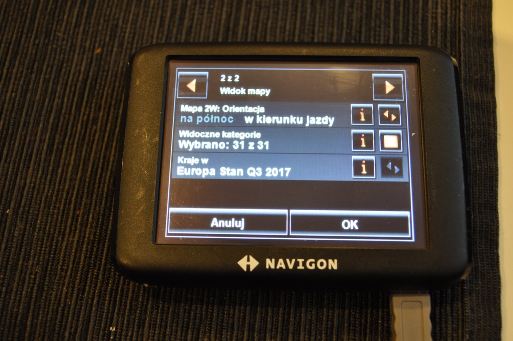 Navigacja Navigon 12xx mapa 2017 Q3 Gps