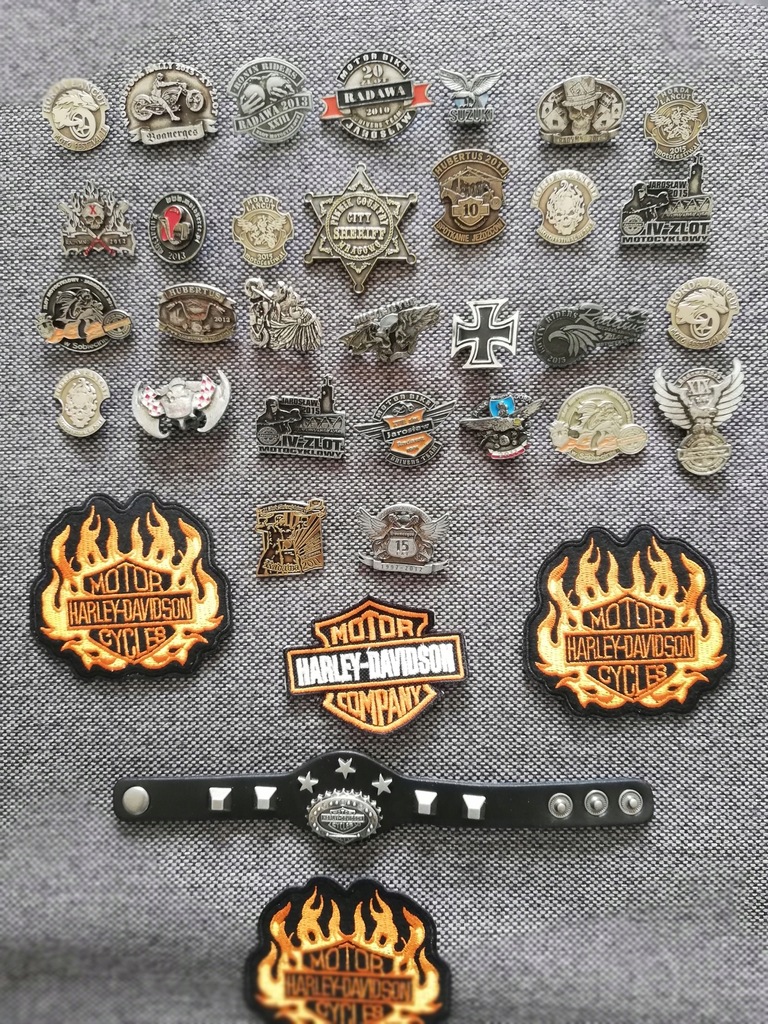 Odznaki blachy naszywki motocyklowe HarleyDavidson