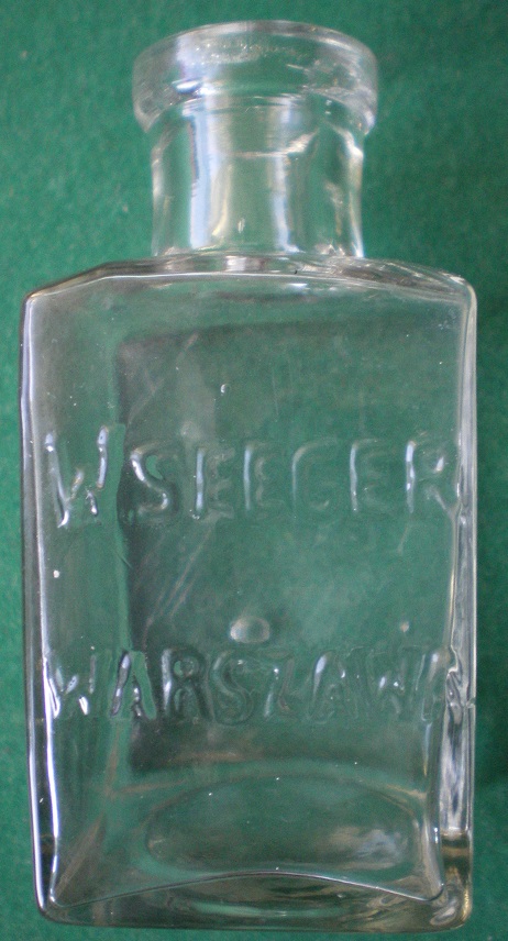 WARSZAWA BUTELKA APTECZNA W. SEEGER - Ok.1920 r