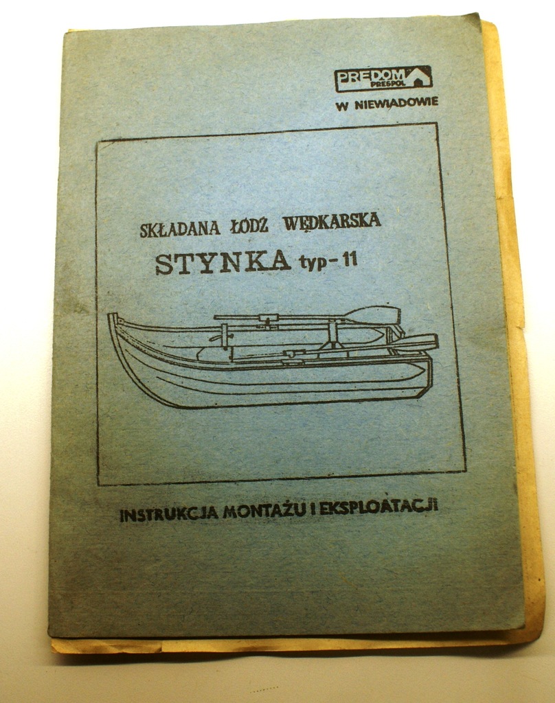 Instrukcja obsługi łódka Stynka  oryginał