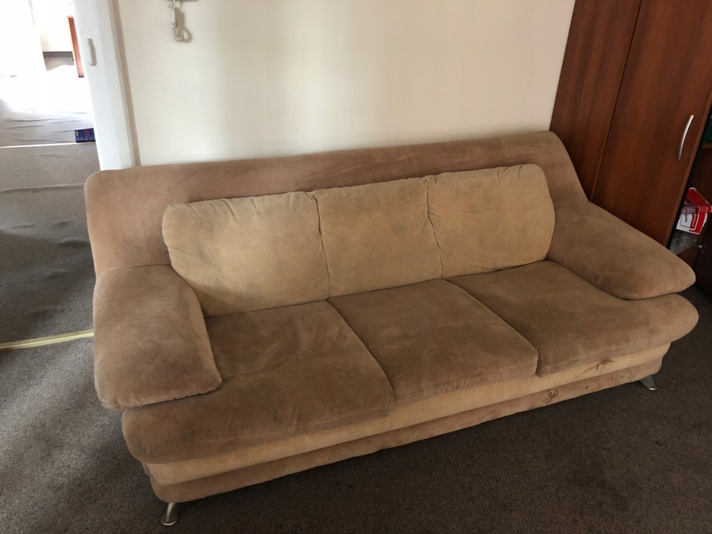 sofa 3-osobowa rozkładana - Kraków oddam za darmo
