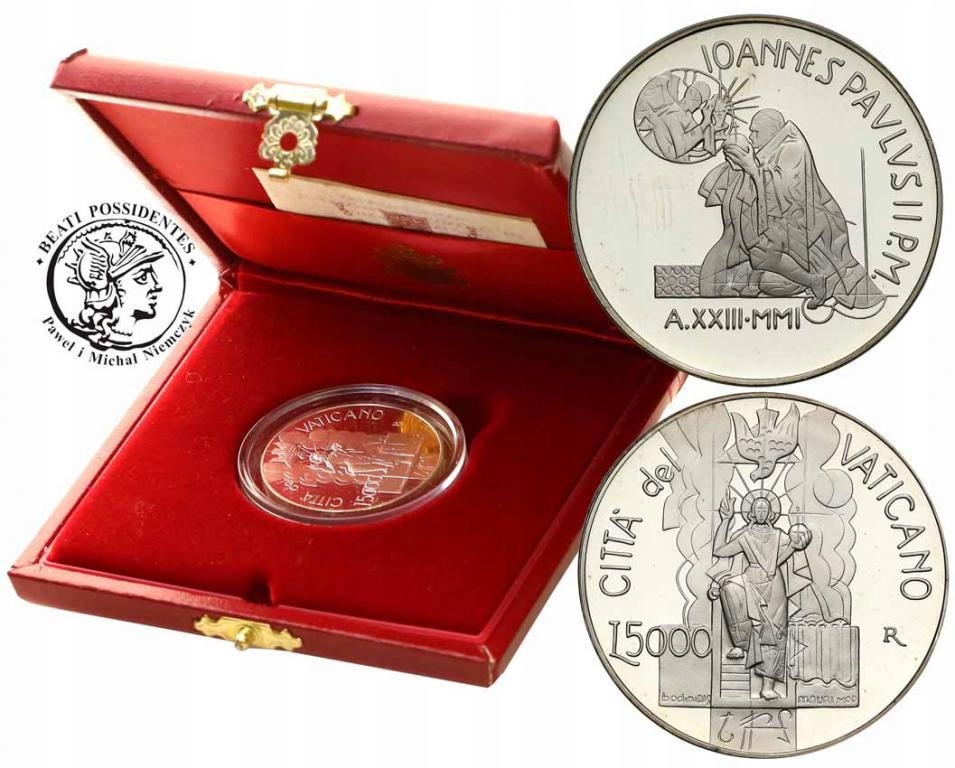 Watykan Jan Paweł II 5 000 Lire 2001 st.L