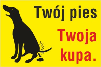 tabliczka posprzątaj po swoim psie PP03 - 20x30
