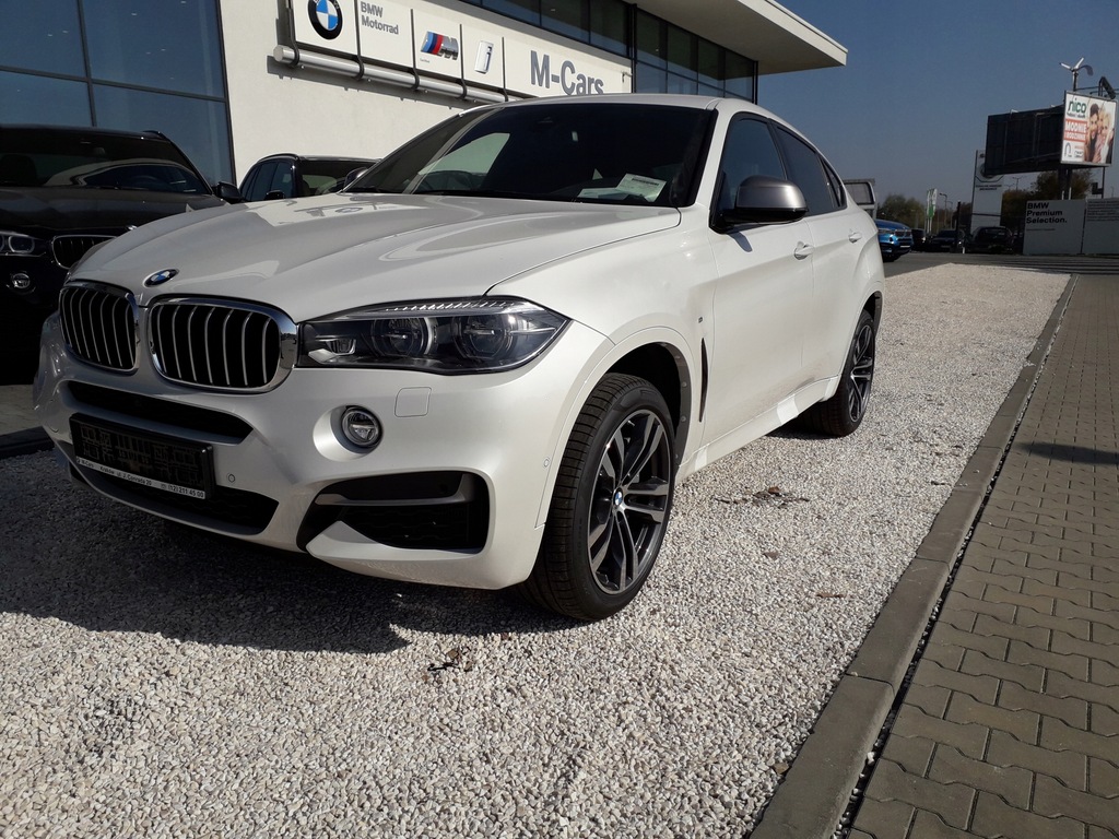 Nowe BMW X6 M50d, 381 KM, biel mineralna 7669396219