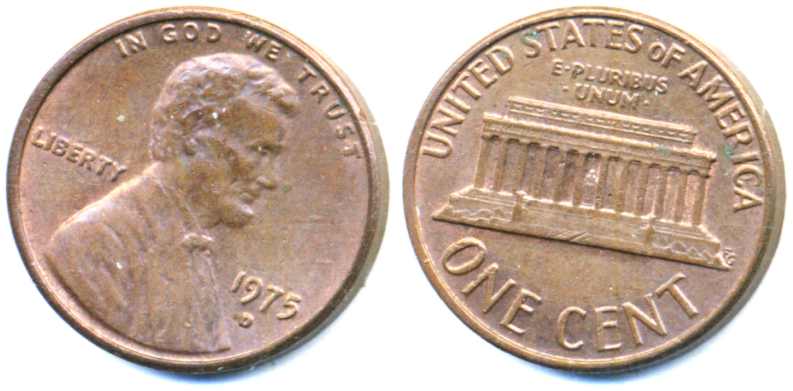 USA One Cent  /1 Cent / 1975 r. D