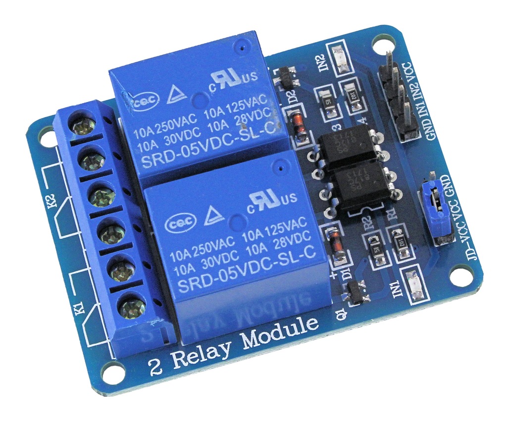 2-KANAŁOWY PRZEKAŹNIK 5V 10A AVR ARDUINO LUBLIN P2
