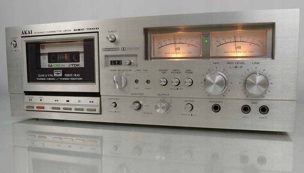 Akai GXC-750D Vintage Stereo Cassette Tape Deck