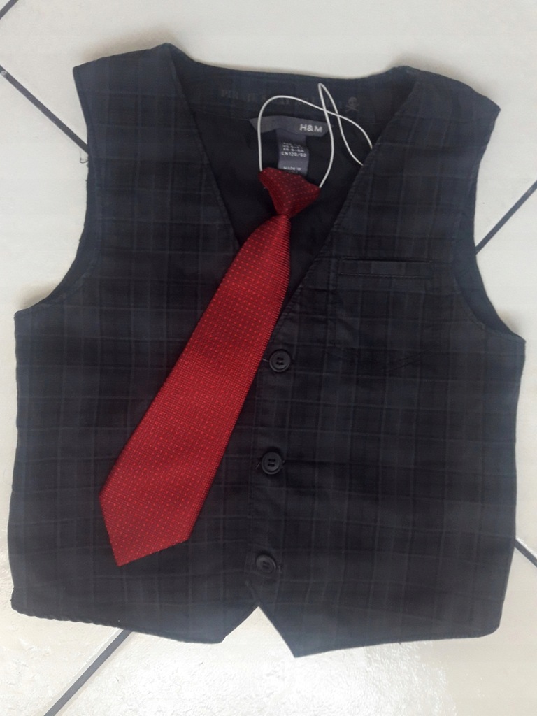 Elegancka kamizelka + krawat rozm. 116