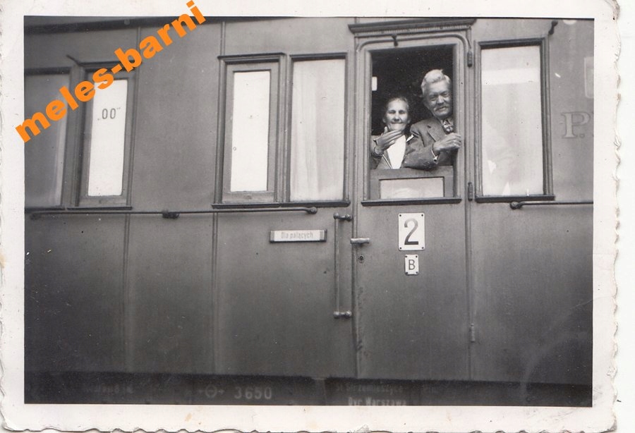 PKP KOLEJ POCIĄG WAGON DLA PALĄCYCH  1938