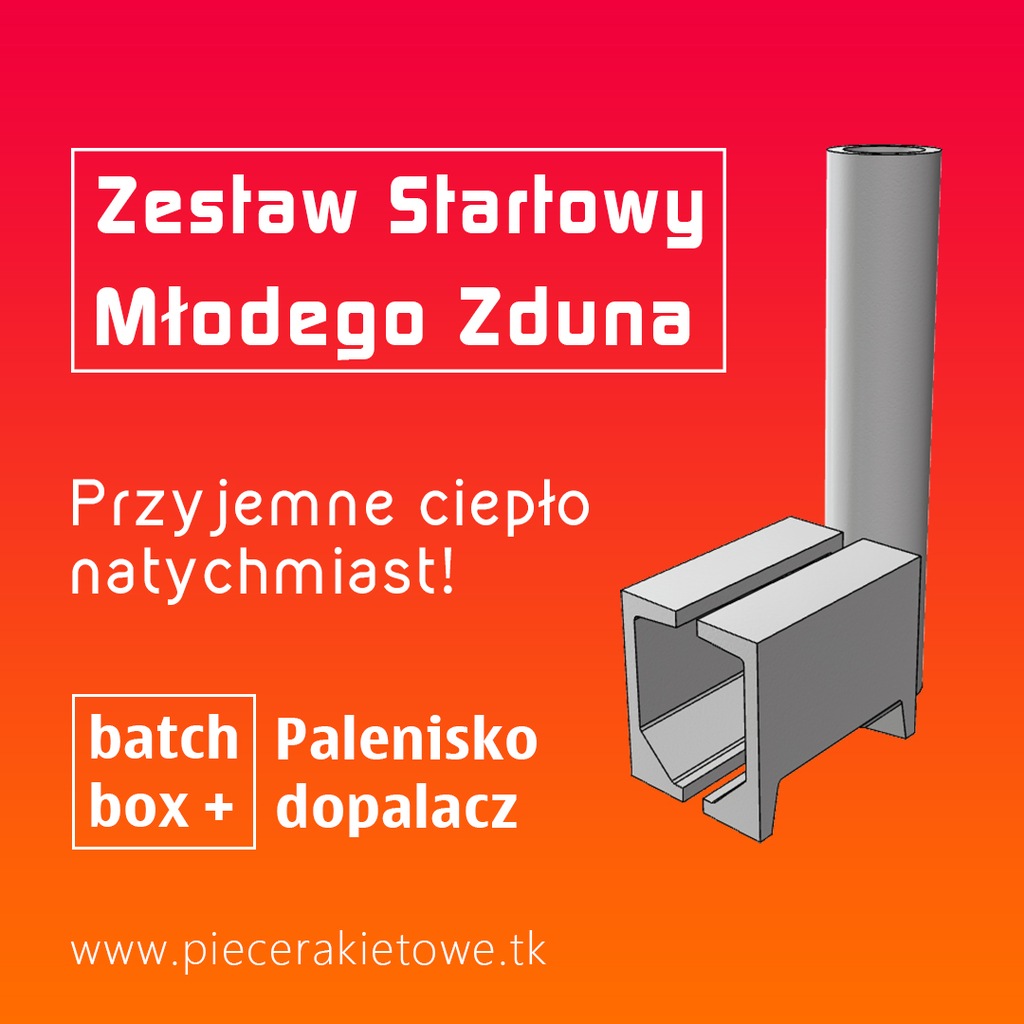 Piec Rakietowy Zestaw Startowy [batchbox+dopalacz]