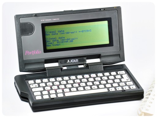 ATARI PORTFOLIO / SUPER ZESTAW Z SOFTEM / SPRAWNY