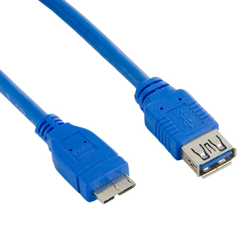 4WORLD Kabel USB 3.0 AF- Micro BM 3.0m|niebieski