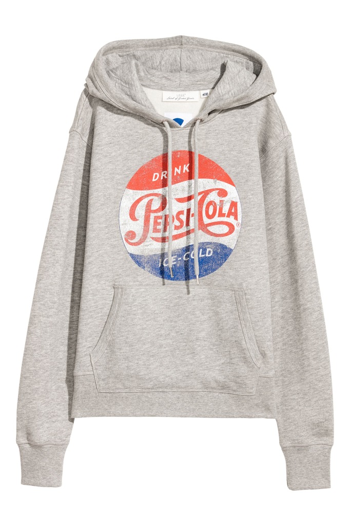 BLUZA RETRO PEPSI COLA H&amp;M NOWA SZARA KAPTUR