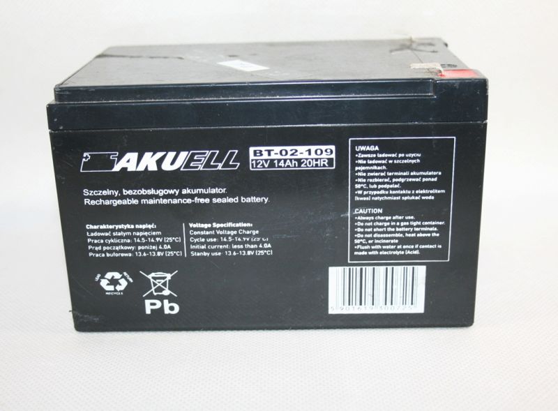 AKUMULATOR UNIWERSALNY ŻELOWY AKUELL BT-02-109