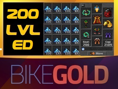 TIBIA HEXERA ED DRUID 200 LVL + FULL EQ 20kk GOLD