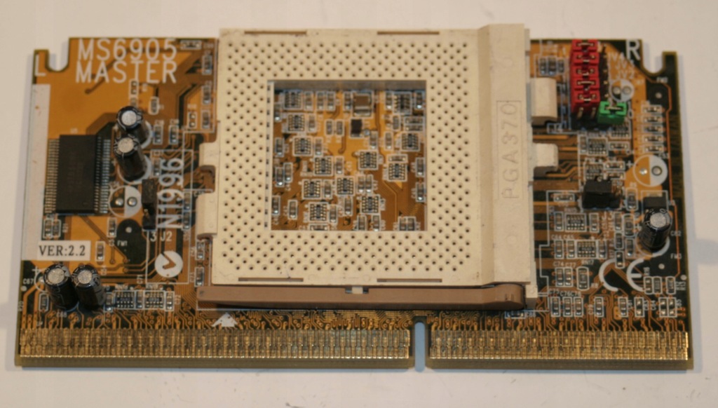 CPU MSI MS-6905 Master Ver.2 RARE MSI MS-6905 MASTER 2.0 SLOT 1 370 SLOCKET CPU ADAPTER