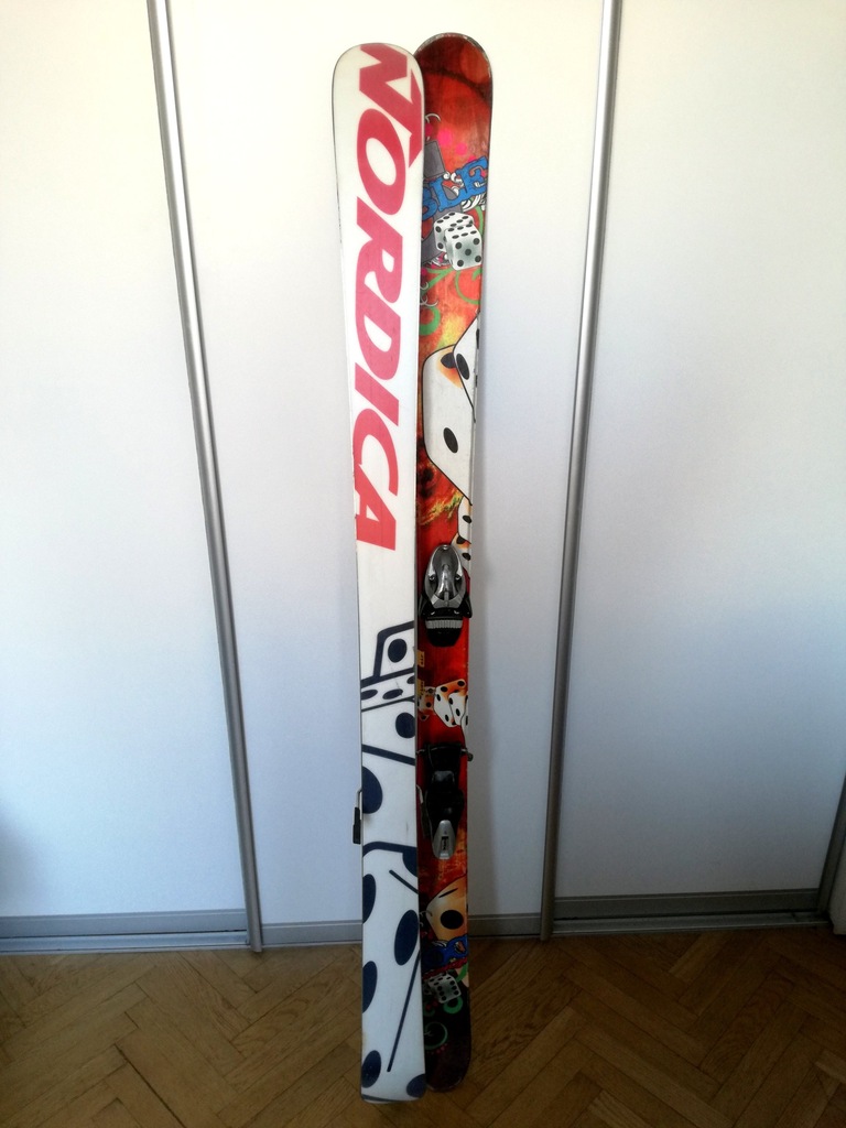 freestyle skis NORDICA DOUBLE SIX woodcore, energy frame carbon , RED +  Marker N Sport 