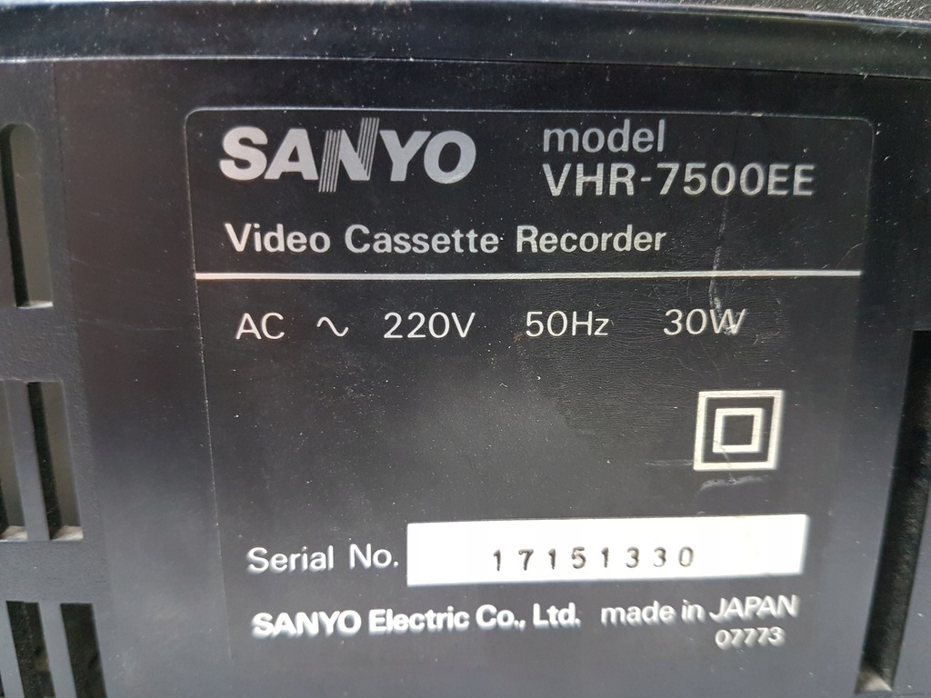 Magnetowid Vhs Sanyo Vhr Ee Bcm Oficjalne Archiwum Allegro