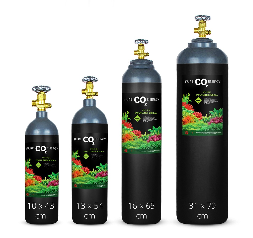 ZESTAW - BUTLA CO2 2L + 5l + 8L + 20l Czarne