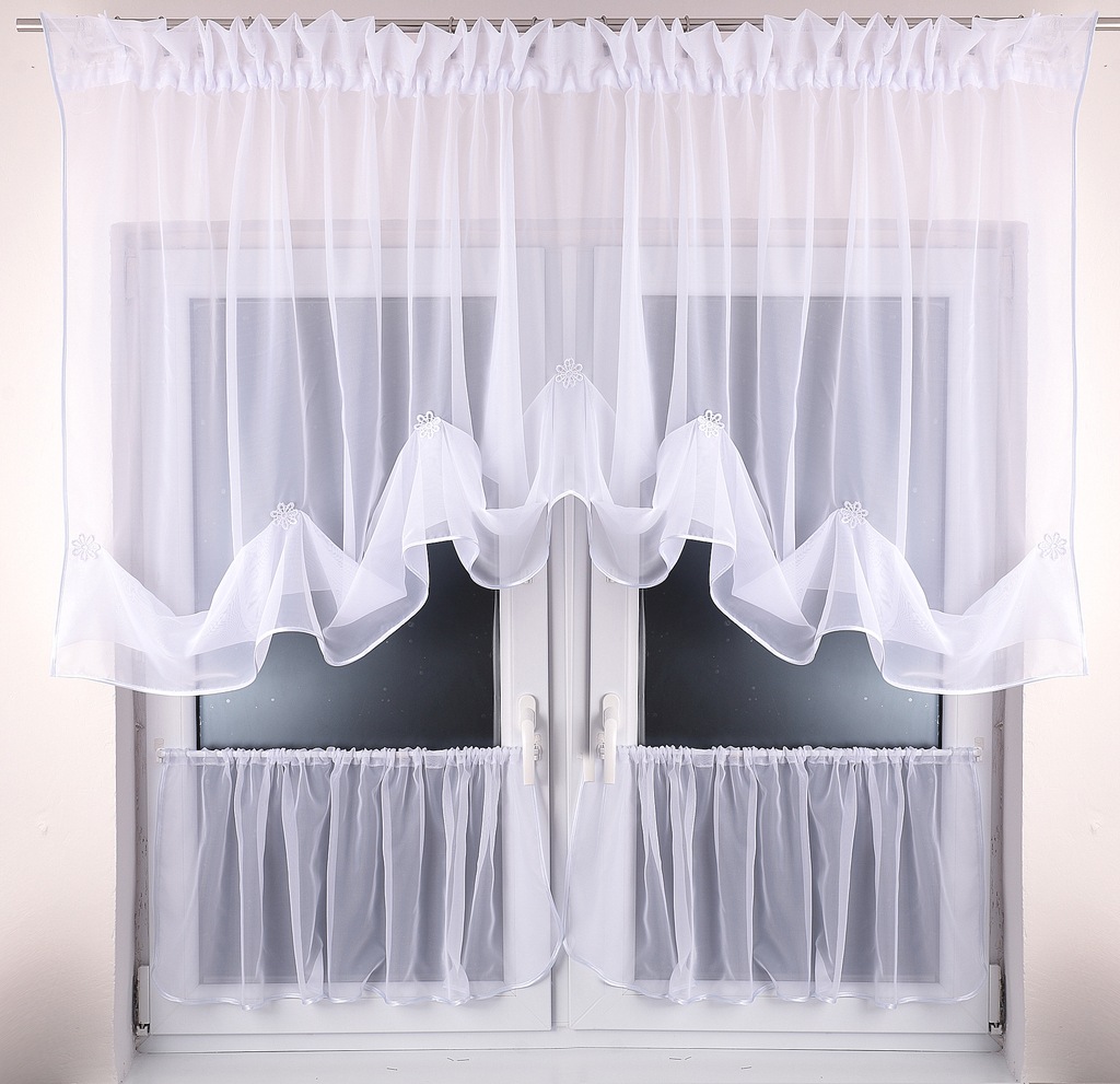 FIRANKA DO KUCHNI KOMPLET Z ZAZDROSTKAMI WOAL NOWE - 7128424946