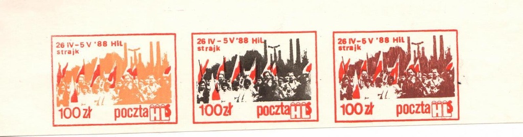 BLOK. POCZTA HUTA LENINA SOLIDARNOŚĆ 1988 