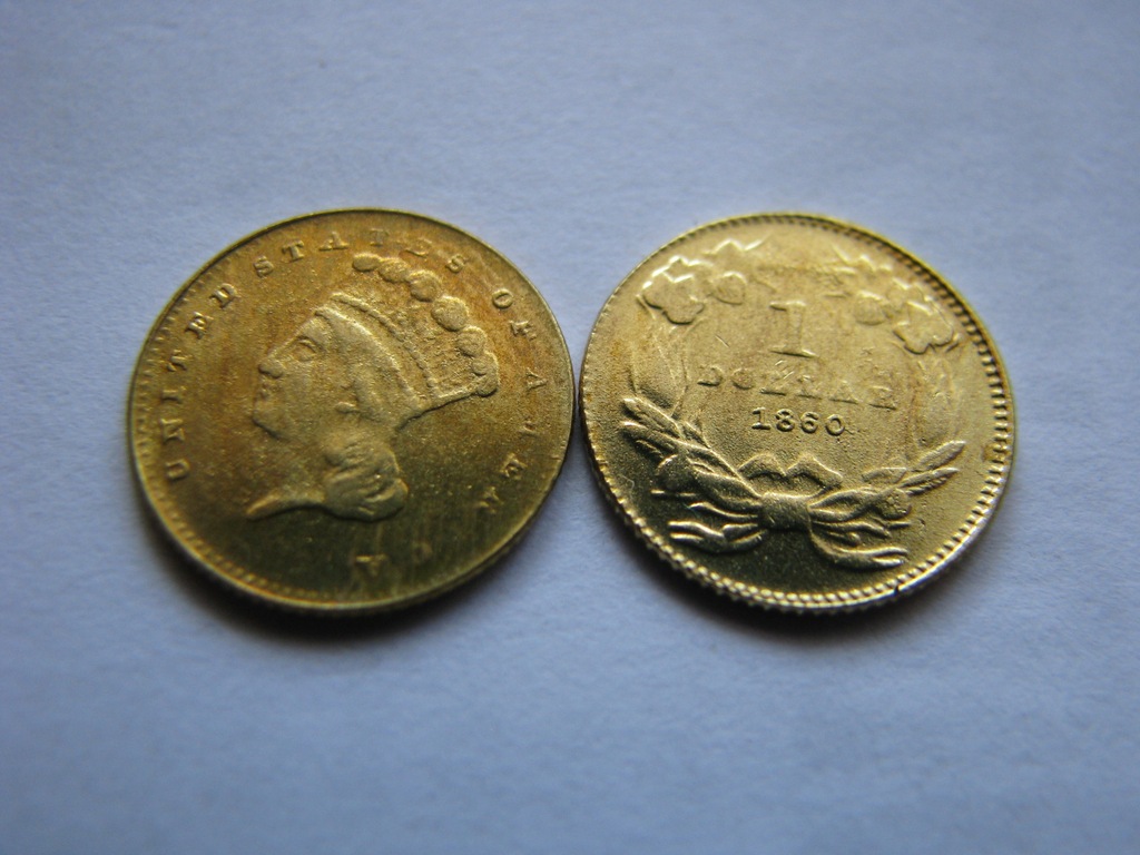 1 Dolar 1860, Miss Liberty, Dahlonega, Typ 3