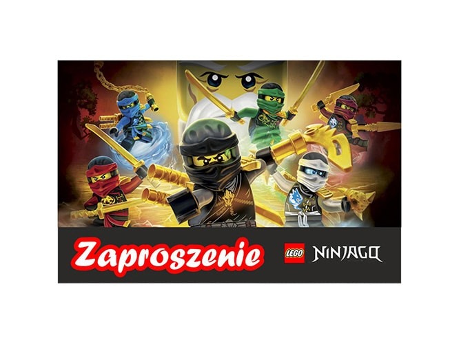 Zaproszenie urodzinowe Ninjago 5szt Urodziny Party