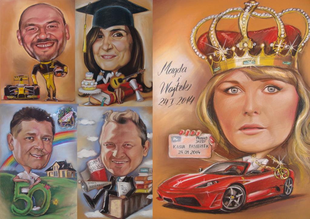 KARYKATURA PORTRET, PREZENT NA ŚWIĘTA - karykatury