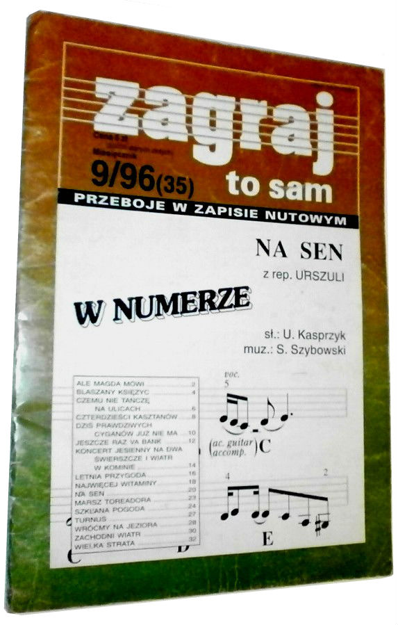 ZAGRAJ TO SAM 9/96 teksty, nuty i akordy na gitarę