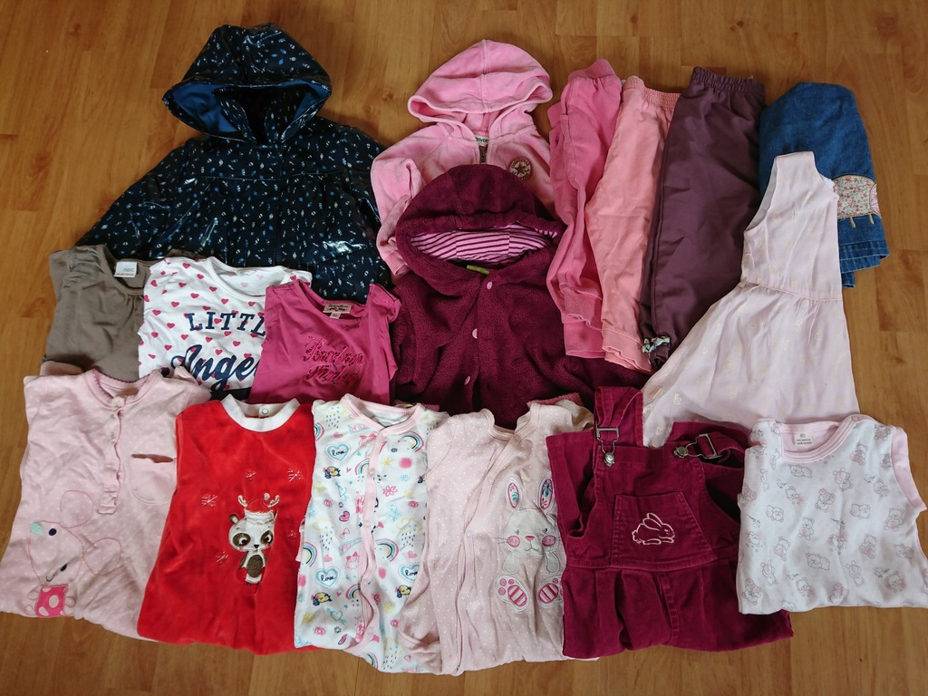 Ubranka dla dziewczynki 80 kurtka bluzy
