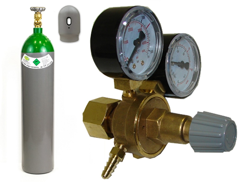 PEŁNA BUTLA ARGON CZYSTY 8L - 150 BAR + REDUKTOR